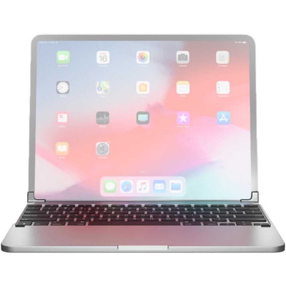 Silver Brydge Pro 12.9 Bluetooth Keyboard for late 2018 model w magnetic cover